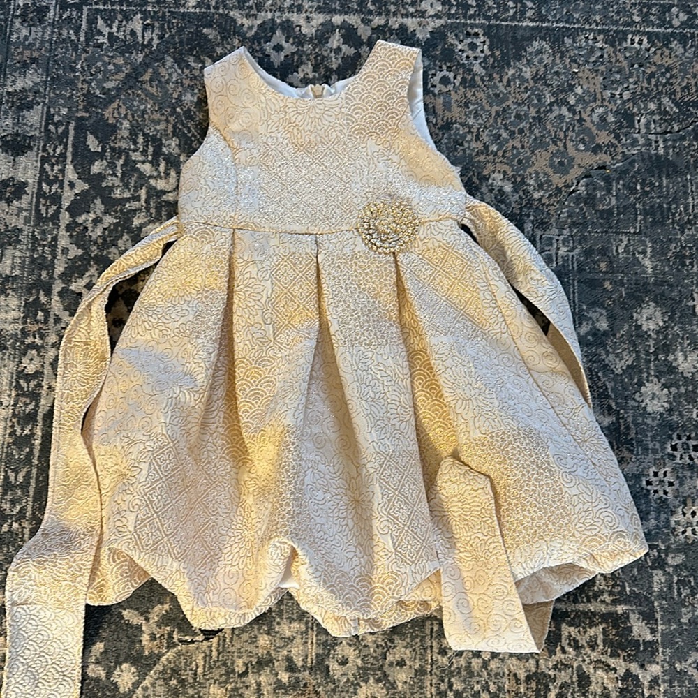 Girls Cream Pippa $ Julie Dress - Size 5